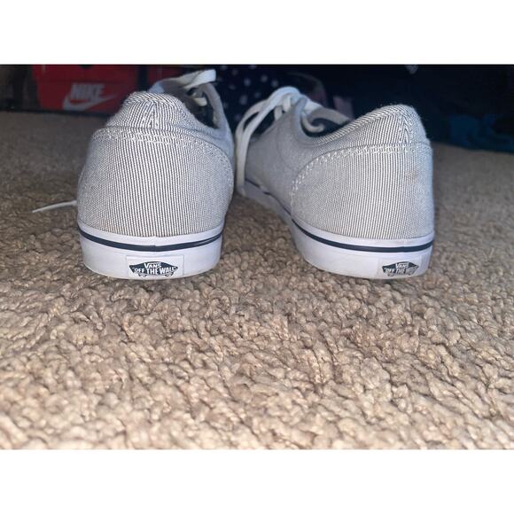 Vans Blue & White Striped Sneakers - Size 8M. - Picture 7 of 7